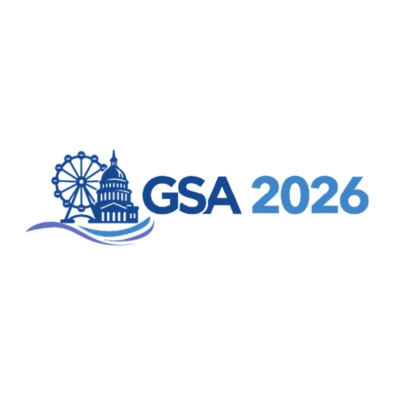 Gerontological Society of America's 2026 conference logo in National Harbor, MD featuring a picture of the capitol and a ferris wheel.
